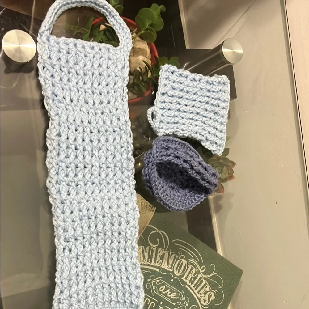 Handmade Blue Wash Cloths Home bath